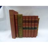 HULME F. E.  Familiar Wild Flowers. 5 vols. Many col. plates. Half maroon calf, a nice set set.