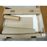 Book Binding Equipment.  Two cartons of small cut paper, card & backing board.