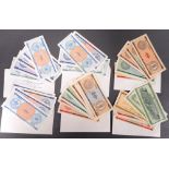 Cuba. Collection of various Foreign Exchange Certificates.