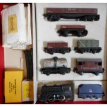 Trix TTR. Goods set including 0-4-0 loco and tender. 63950, black, B.R. Good condition though