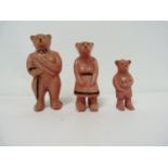 Kleeware. The Three Bears. Plastic. 10cm, 8.5cm and 6cm respectively.