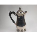 Silver baluster hot water pot by Elkington & Co. Birmingham 1932. 9 1/2 oz.
