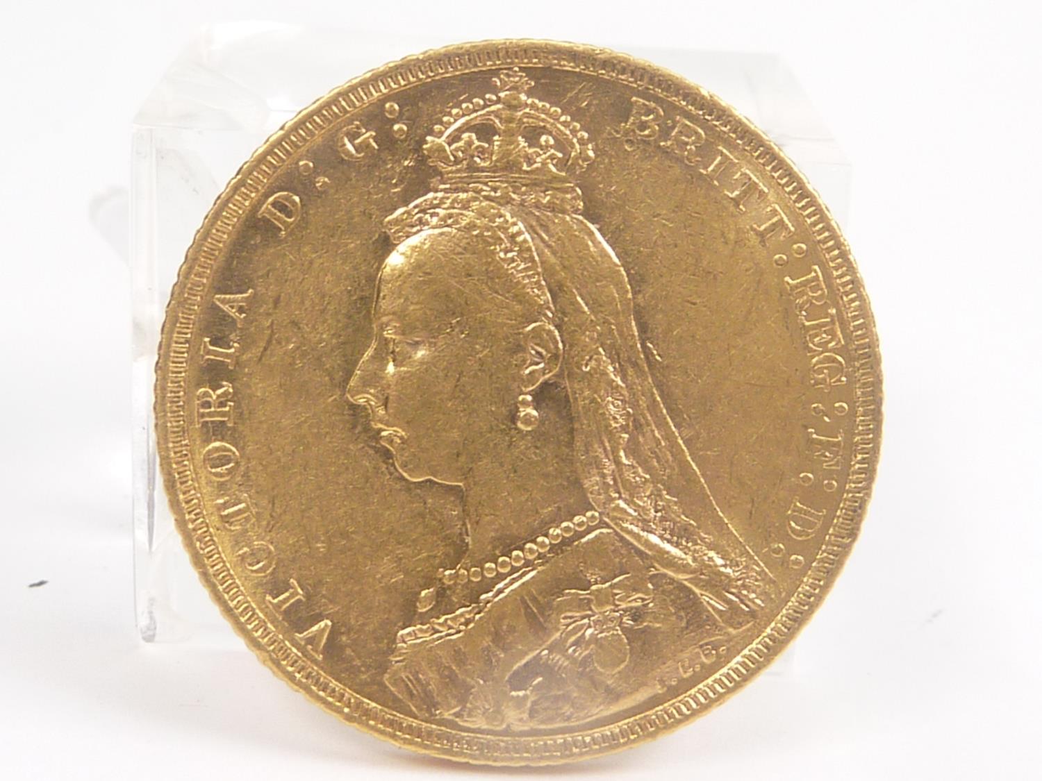 GoldÂ sovereign, Victoria Jubilee head, Melbourne, 1893