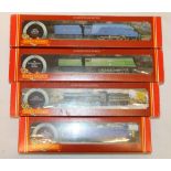 Four Hornby OO gauge model railways locomotives including R349 King Henry VIII locomotive and tender