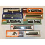 Seven Lima OO gauge model railway locomotives including 205200 diesel locomotive D200 40122 BR