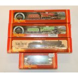 Four Hornby OO gauge model railways locomotives including R376 4-4-0 locomotive 1000 LMS maroon,