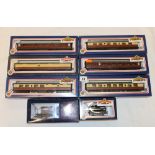 Six Bachmann Branchline OO gauge model railways rolling stock coaches including 34375 Thompson 2nd