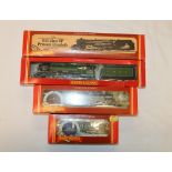 Four Horny OO gauge model railways locomotives including R059 0-6-0 Pannier tank locomotive 2744