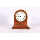 James Hardy & Co of Edinburgh mantle clock with Swiss Buren movement in mahogany and inlaid case,