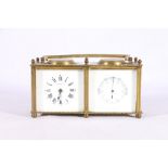 Munsey & Co Ltd of Cambridge weather station with barometer, compass and clock within brass case,