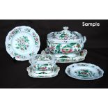 Chamberlain's Worcester dinner service, pat. no. 1428, including: six covered tureens, some with