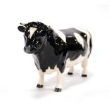 Beswick Friesian bull, marked 'Ch. Hilt Bar'.