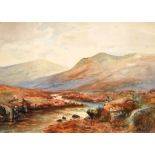 JAMES FAED JNR (1856 - 1920)Highland burnSigned and dated 1907 lower right, watercolour, 36cm x