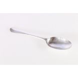 Scottish provincial silver table spoon by Colin Mitchell Canongate circa 1740, CM twice, Stag and