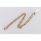 18ct yellow gold curb link neck chain stamped 750 to closure, 48cm long, 11.5g gross