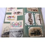 An Edwardian postcard album containing approximately 380 postcards, much Scottish topographical