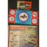 Meccano power drive steam engine with reverse boxed, Meccano Airport Service Set 4 boxed and