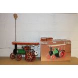 Mamod traction engine TE1a boxed with two boxes of Mamod solid fuel tablets