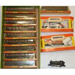 Graham Farish GRAFAR OO gauge 0-6-0 locomotive 9410 BR black, ten boxed coaches and two Mantua