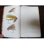 FRANCIS FRANCIS.  A Book On Angling. Eng. plates incl. col. plates of flies. Rebound half red