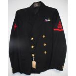 British Navy dress uniform black jacket with interior pocket label "94186 23-9-43 280G3A NL"