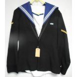British Navy dress uniform jumper with C H Bernard and Sons Ltd label having bullion wire Marine