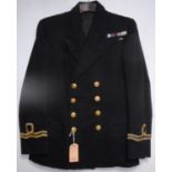 British Naval dress uniform black jacket having Rafferty and Calver of London interior pocket