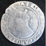 England. Hammered silver sixpence. Elizabeth I. 1573, mm ermine. (SC 2563)