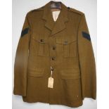 British Army dress uniform khaki green jacket with H Edgard and Son Ltd label having Gurkha