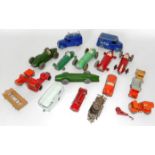 Dinky. Small collection of seven various die-cast vehicles, in various condition, many tyres