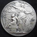 Medallion. Societe des Artistes Francais. Jaques Falcou. Peiture. Salon de 1938. White metal. 54mm.