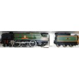 Wrenn Railways. W2236 4-6-2 loco and tender. 34042 'Dorchester', green, B.R. Very Good condition.