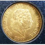 United Kingdom. Half-sovereign. George III. 1817. F. Cased.