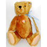 Steiff Bear. 400049 teddy 43, blonde, 1960 Replica. Boxed as new.