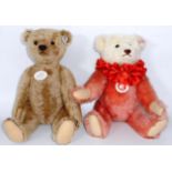 Steiff Bear. (2) 037542 teddy Dolly 30, old friend.; 408007 teddy 32, brown, 1908 Replica. Both