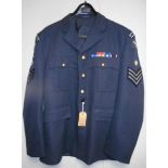 British Royal Air Force dress uniform jacket having RAF Staybrite buttons by Sperati PLC, pair of