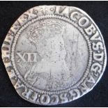 England. Hammered silver shilling. James I. First coinage 1603-1604, mm lys. (SC 2646)