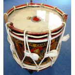 1st Battalion Coldstream Guards bandsman's drum. E II R. With battle honours.