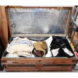 Large travel trunk marked to Capt. T.W. Hamilton. H.L.I.