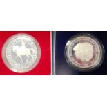 United Kingdom. (2) Crown. EIIR. 1977 Silver Jubilee.; 1981 Charles and Diana. Both Silver Proof.