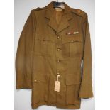 Indian Army dress uniform khaki green jacket with Army and Navy Stores Ltd of Bombay label having