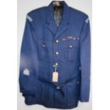 British Royal Air Force dress uniform jacket with Singh and Co Tailors of Singapore label having