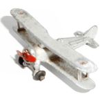 Meccano Dinky. 60p Gloster Gladiator. 1936-39. No name, roundels worn. Good condition.