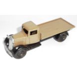 Dinky. 25c Flat Truck. 1948-50. Stone/black. Good condition.