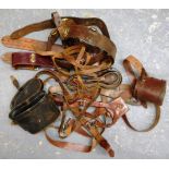 Sam Browne belts, various other leather items, also five various jackets.