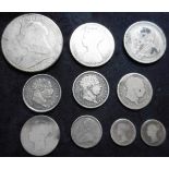 Small collection of various coins.