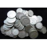 Collection of pre-1947 silver coins. 668.3gm