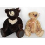 Steiff Bear. (2) 036224 teddy 35, light beige, Jonas.; 662423 teddy 40, dark brown, Moon Ted. Both