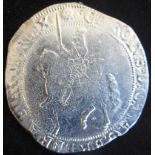 England. Hammered silver half crown. Charles I. Group IV. Foreshortened horse. 1645-4, mm sun. (SC