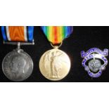 Medals. WW I pair. British War Medal & Victory Medals; to 35629 Pte. W. Hodgson. R. War. R. Also